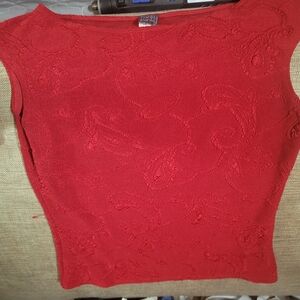 Vintage sleeveless Red Top
